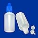 510 Central 30mL LDPE Plastic Thin Tip Dropper Bottles (25 Pack, Multi Color Caps)