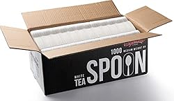 Plastic Spoons, Medium Weight White PP