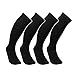 HLTPRO Compression Socks for Women & Men Circulation - 4 Pack for Nurse, Medical, Running, Flight