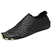 CIOR Men Women's Barefoot Quick-Dry Water Sports Aqua Shoes with 14 Drainage Holes for Swim, Walking, Yoga, Lake, Beach, Garden, Park, Driving,SYY04,w.black,45