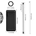 NUTRI 2 Pack Collapsible Reusable Stainless Steel Premium Folding Drinking Straws Keychain Portable with Hard Case Holder & Cleaning Brush, 2, Black
