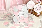 Baby Elephants Set of 100 Pieces Light Pink and Gray Baby Shower Decoration