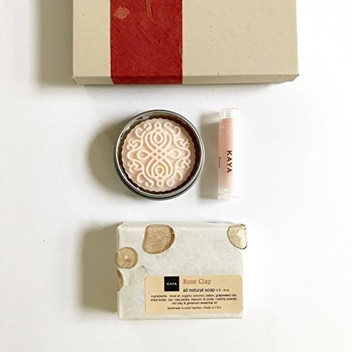Kaya Rose Mini Gift Set | 100% Natural Handmade | Bath and Body Gift Set | Bridesmaid gift | Birthday gift | Welcome kit | Thanksgiving gift | Christmas Gift