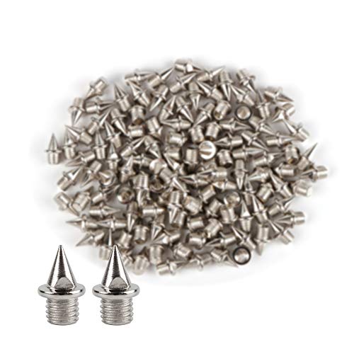 120 Pcs 1/4" Length Pyramid Shoes Spike Replacements Stainless Steel Spikes, with 2Pcs Spike Wrench,Track and Cross Country Spikes Shoe Replacement Spikes for Sports Short Running Shoes Silver Color - Thumbnail 7