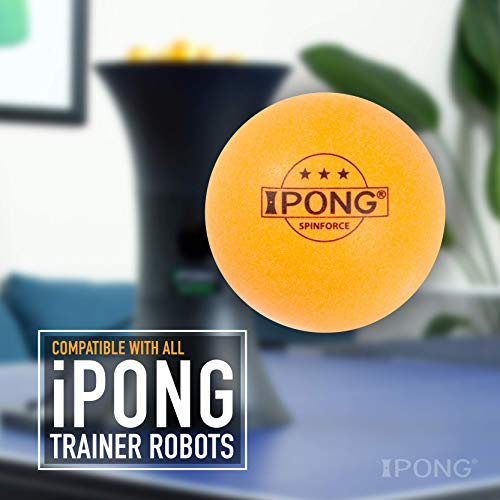 image for iPong Spinforce 52 Pack Table Tennis Balls - 50 Orange 3-Star Balls an