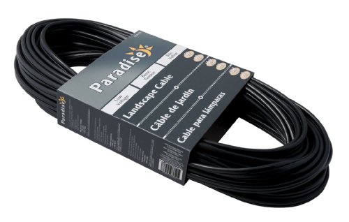 Paradise GL22135 50 ft. 12 SPT-2w Wire Gauge Low Voltage Outdoor Landscape Lighting Cable (Copper core, PVC Jacket, Black, UV Protected)