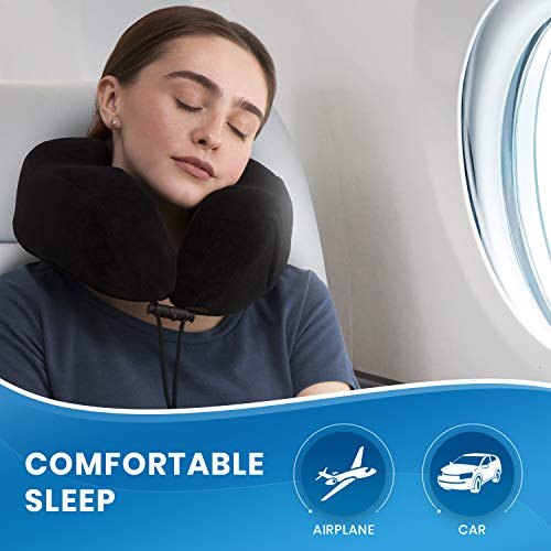 Everlasting Comfort 100 Memory Foam Travel Neck Pillow, Gel Infused