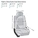FH Group Car Seat Cover Premium 3D Air Mesh Front Pair Set Car Seat Covers Airbag Compatible, Gray and Black Automotive Seat Cover with Gift Universal Fit Interior Accessories for Cars Trucks and SUVs