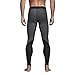 adidas Men's Training Alphaskin Sport Long Tights, Dark Grey Heather/Black, Medium