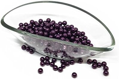 100 x No-Hole Pearls 12mm - Deco wedding - shiny wax beads - Set - 12mm - Purple