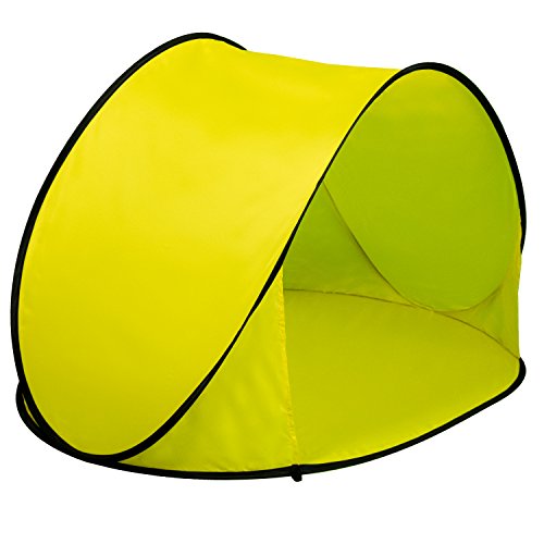 Pluto Yellow Beach Tent: Protect Your Baby From the Sun. Quick Up Pop-Up Tent Canopy System for Kids. Easy-Up Cabana for Outdoor Activities, Great Sunshade Solution Protects Also From Rain & Breeze - Thumbnail 2