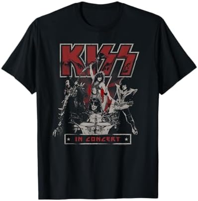 Amazon.com: KISS Classic Fit First Tour T-Shirt - Black, Short
