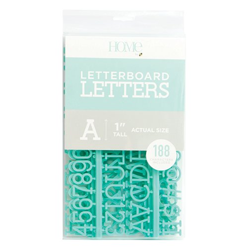 American Crafts 188 Piece 1 Inch Teal Letter Pack Die Cuts with a View Letterboards 1