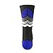 Epivive Retro Refresh Basketball Crossfit Lacrosse Socks (Black/Blue, Small)