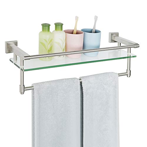 Alise Shower Glass Shelf SUS 304 Stainless Steel Bathroom Wall Shelf