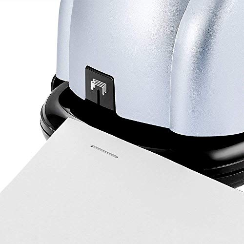 VEYETTE Electronic Stapler and Electric Paper 2 Hole Punch for Office School Home, Adapter Included, Silver - Thumbnail 2