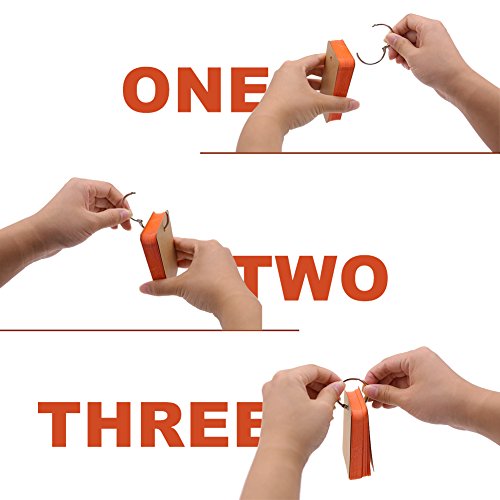 Koogel 300 Pieces 2.2 x 3.5 Inches Multicolor Kraft Paper Binder Ring Easy Flip Flash Card Study Cards/Memo Scratch Pads/Bookmark/DIY Greeting Card/Index Card Stock/Note Card(50 Sheets per Set)