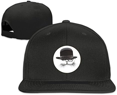 DANSHEN Men's Cartoon Detective Cat Flat Baseball Hat