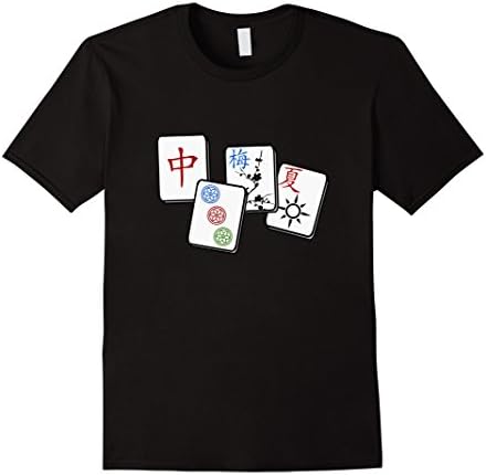 Mens Mahjong T-Shirt For Women, Men And Kids 3XL Black