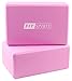 Fit Spirit▒ Set of 2 Pink Exercise Yoga Blocks - 9x6x4 (1pc) & 9x6x3 (1pc)