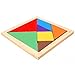 Acekid Children Rainbow Color Wooden Tangram 7 Piece Puzzle Tangram Educational Jigsaw Puzzle Toys