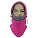 Miracu Heavyweight Balaclava Windproof Ski Face Mask Winter Fleece Hat/Hood Outdoor for Men, Women and Children ,Rose Red,One Size