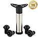 The Original United Wine Saver Pump Preserver with 4 Vacuum Bottle Stoppers - Stainless