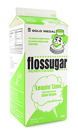 Gold Medal 3204 Lime Flossugar, 3.25 lb Carton
