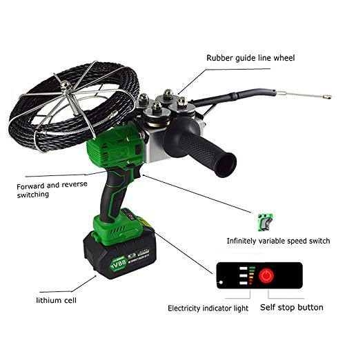 YJINGRUI Electrician Wire Puller Through Wall Electrical Wire Threader Threading Machine Automatic Stringing Wire Machine with 15m Lead Wire