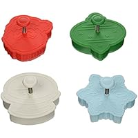 R&M International 0470 Christmas 2.75" Pastry/Cookie/Fondant Stampers, 4-Piece Set