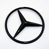 US85 Direct Mercedes-Benz Luggage Lid Adhesive Nameplate Star Logo Trunk Rear Emblem W205 Modified C-Class C 300 C43 C 63 S C 450 Sedan (Gloss Black)