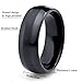 King Will TYRE 8mm Black Dome High Polish Tungsten Carbide Ring Wedding Band Comfort Fit