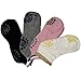Rbenxia Women Girl's Yoga Pilates Socks Cotton Non Skid Socks 4 Pairs