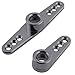 2pcs HobbyPark Metal Aluminum 25T Servo Horn Steering Arms (Double & Single) for RC Models Car Truck Buggy Replacement Parts (Gray)