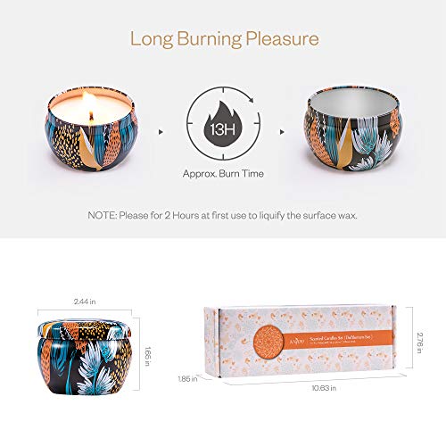 image for Anjou Scented Candles Gift Set, Made of 100% Natural Soy Wax, Fragranc