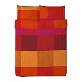 Ikea Brunkrissla Duvet Cover and Pillowcases, Full/Queen, Red