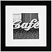 Gallery Solutions 12x12 Black Wall Picture Frame with Double White Mat for 8x8 Image
