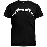 Metallica Black and White Logo Adult T-shirt