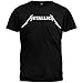 Metallica Black and White Logo Adult T-shirt
