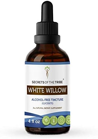 Secrets of the TribeWhite Willow Alcohol-Free Liquid Extract, White Willow (Salix Alba) Dried Bark Tincture Supplement (4 FL OZ)