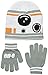 Star Wars boys Bb-8 Winter Beanie Glove Set, White Orange, One Size US