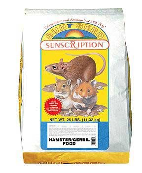 Sun Seed Company Sss93025 Sunscription Hamster/Gerbil Economy Mix, 25-Pound