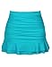 Nonwe Women's Swimwear Plus Size Ruched Shirred Bikini Swim Skirt with Brief