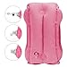 SENQIAO Inflatable Travel Pillow,Air Cushion Portable Nap Pillow for Airplanes,Cars,Office Napping,Soft PVC Flocking (Pink)