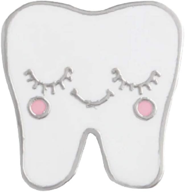 Crazy Cute Dentist Smiling Tooth Molar 1" Enamel Pin is Perfect for Your Dental Hygienist, or Anyone on The Dental Team