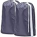 HOMEST 2 Pack XL Nylon Laundry Bag with Strap, Large Dirty Clothes Organizer, Easy Fit a Laundry Hamper or Basket, Can Carry Up to 4 Loads of Laundry, Grey