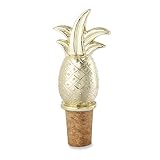 Kate Aspen Gold Pineapple Bottle Stopper, Party Favor, Wine Saver, Wedding Decoration