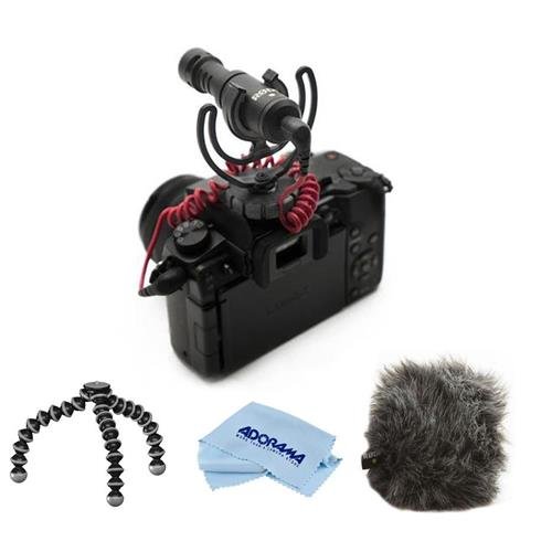Rode Microphones VideoMicro Compact On-Camera Microphone - Bundle With Joby GorillaPod SLR-Zoom Mini Tabletop Tripod with Ball Head, Rode WS9 Deluxe Windshield, Microfiber Cloth