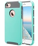 iPhone 7 Case,ULAK Slim [Dual Layer] Protection [Scratch Resistant] Hard Back Cover [Shock Absorbent] TPU Bumper Case for Apple iPhone 7 [4.7 inch] Mint/Gray