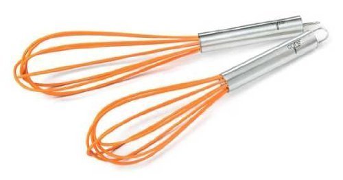 Core Kitchen Stainless Steel & Silicone 2-Piece Whisk Set - Mandarin